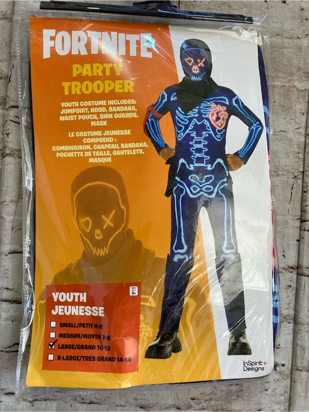 🎃🔥 NWT inspirit boys Fortnite youth party trooper, costume set size L 10/12